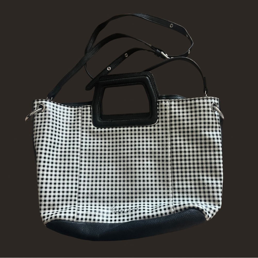 Foley + Corinna Gingham Canvas & Leather Tote Bag